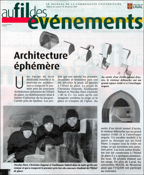 Au fil des évènements - Architecture éphémère