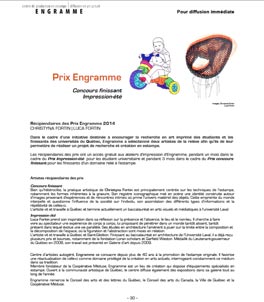Prix Engramme 2014